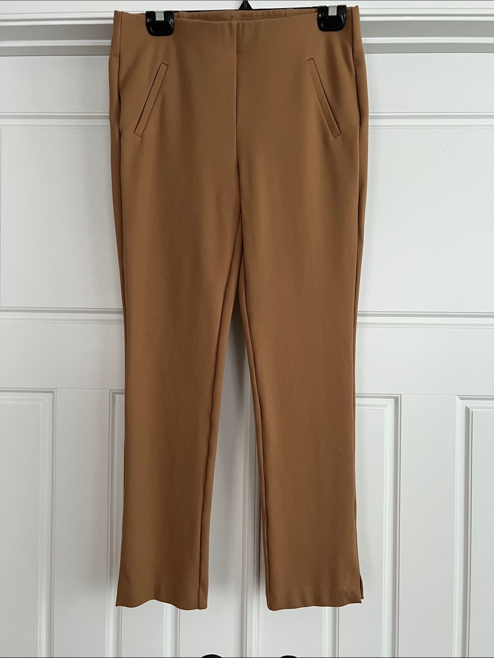 Chico's Stretch Straight Pants in Camel Brown